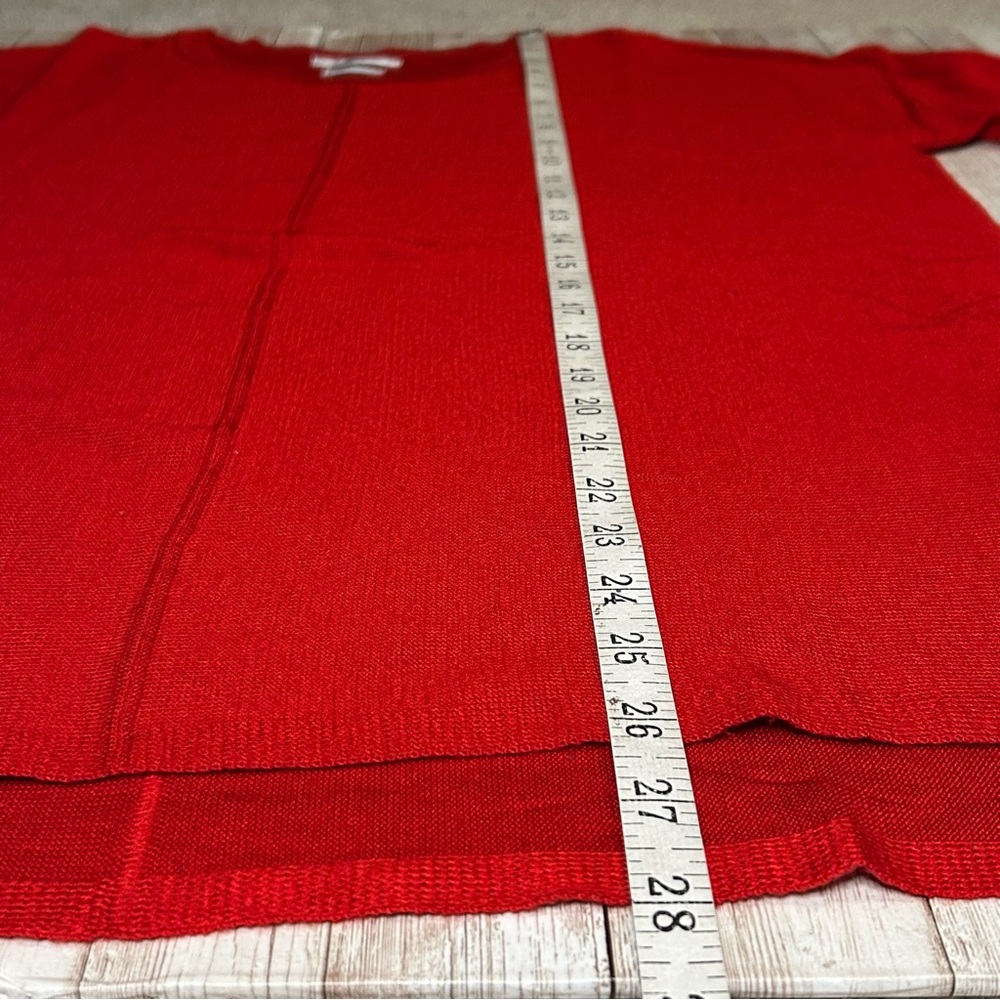 Van Heusen, crewneck,fine gauge sweater w/vertical raised stitching -size S/P - Picture 7 of 12